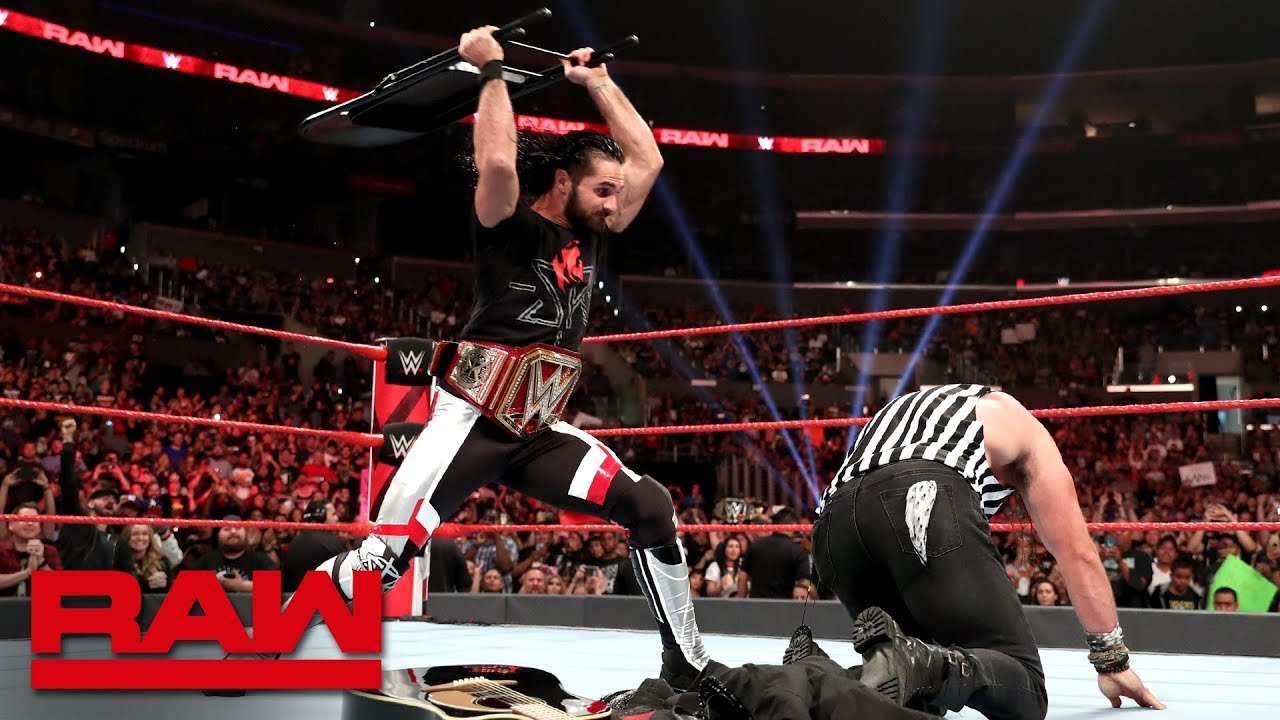 Seth Rollins blasts Elias with a steel chair: Raw, June 17, 2019