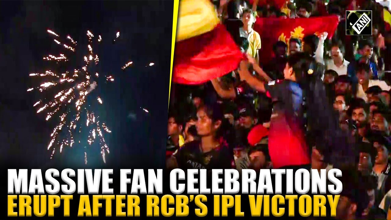 Fans gather in huge numbers to celebrate in Bengaluru as RCB clinches maiden IPL trophy