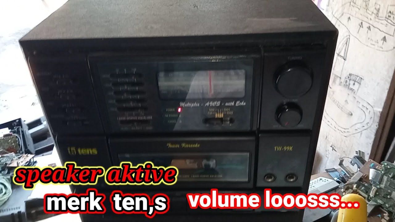 cara servis speaker aktive merk ten,s  rusak potensio volume, Vlog :124
