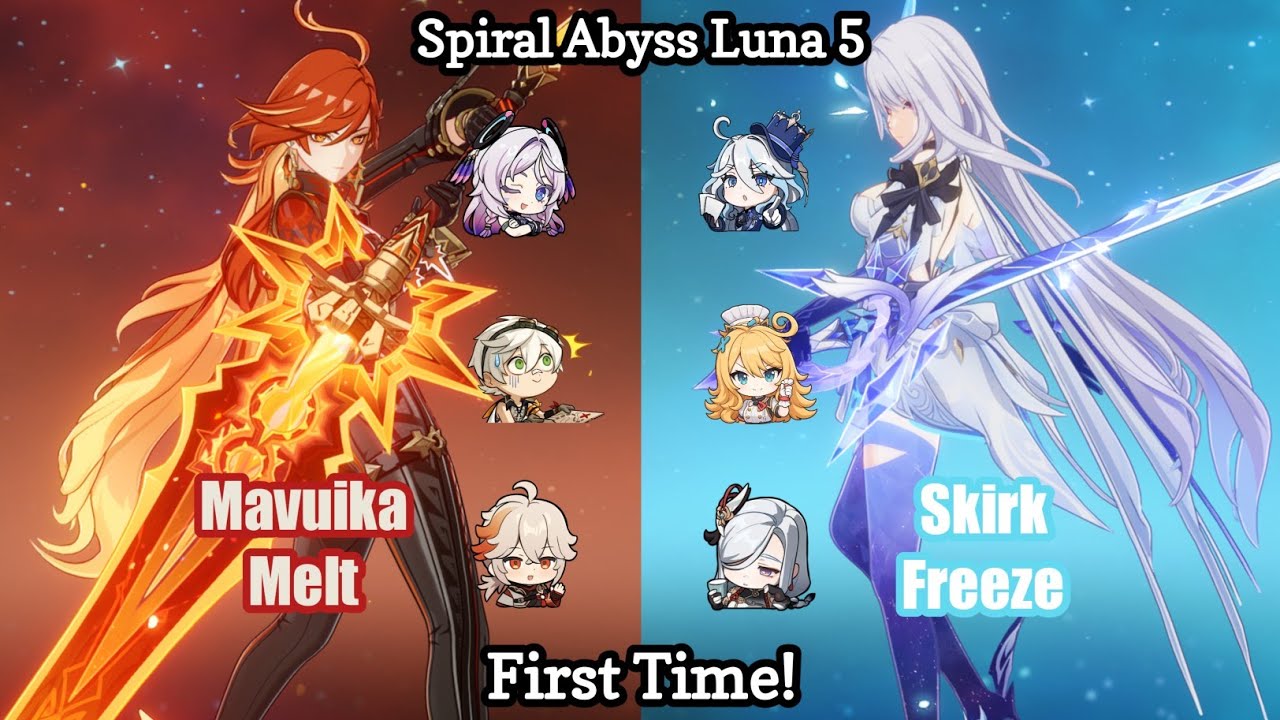 C0 Skirk Freeze & C0 Mavuika Melt | NEW Spiral abyss Luna 5 | Genshin Impact