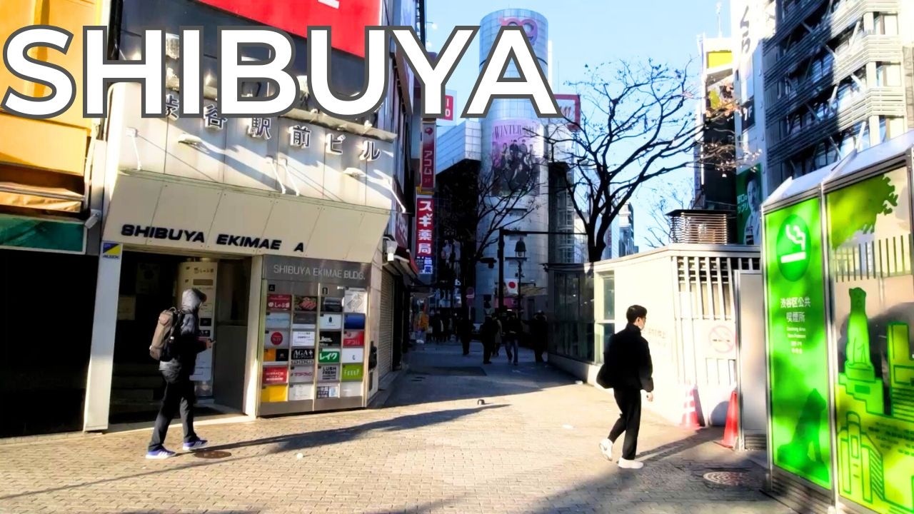 Tokyo Shibuya Dogenzaka Morning Walk | No Music, Ambient Sounds