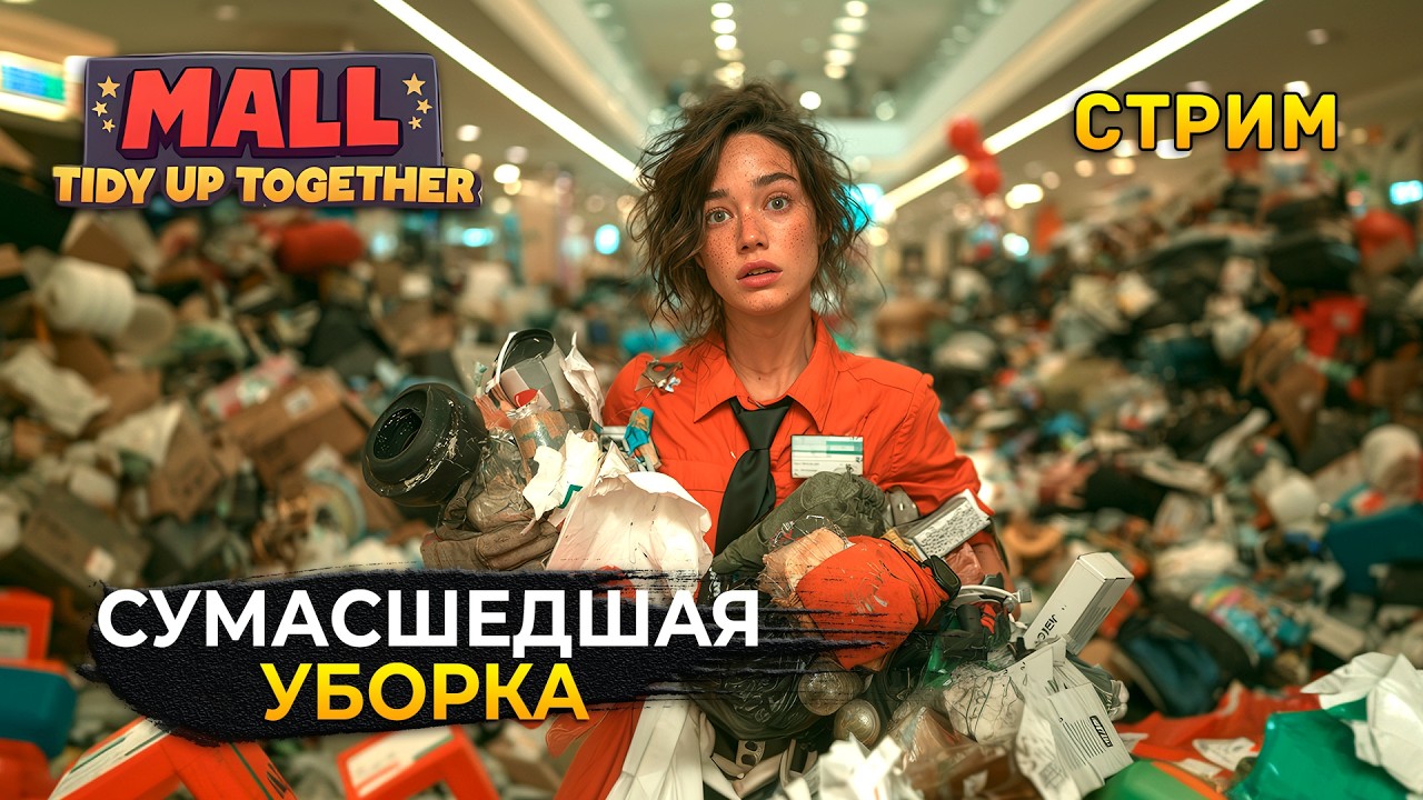 Стрим Mall: Tidy Up Together #1 - Сумасшедшая Уборка. Открытие торгового  Центра (Первый Взгляд)