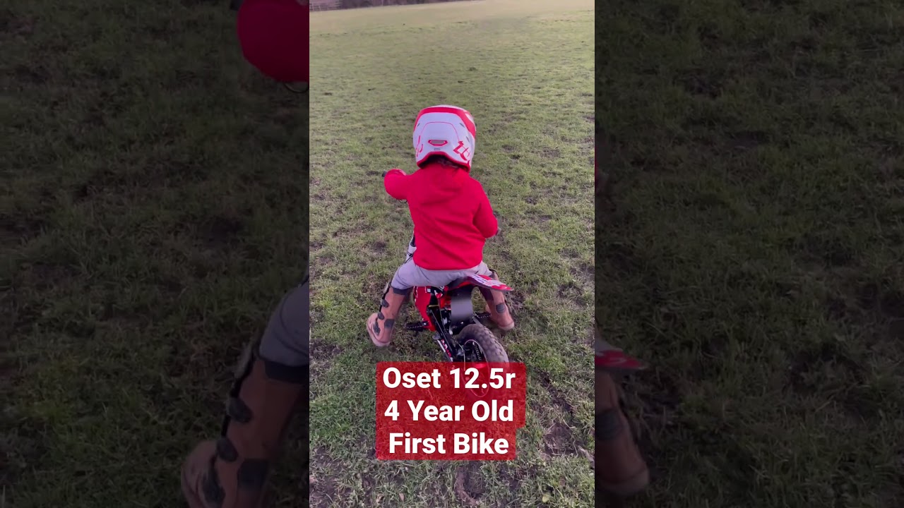 Oset 12.5r Electric Trials Bike 4 Year Old First Drive #firsttime #shorts