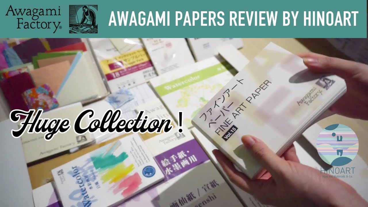 {VN/ENG} AWAGAMI FACTORY PAPERS REVIEW BY HINOART - Test giấy washi Nhật Bản!