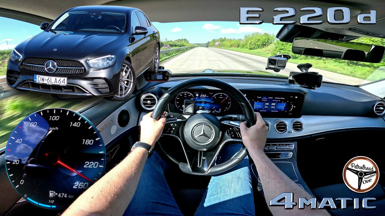 2020 Mercedes E220d 4matic (194 KM) | V-MAX, 100-200 km/h, pr&oacute;ba autostradowa. | 4k