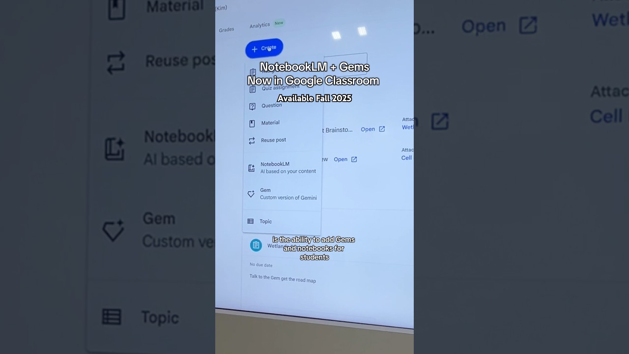 NotebookLM + Gems free in Google Classroom EDU accounts this fall! #google #googleclassroom #ai