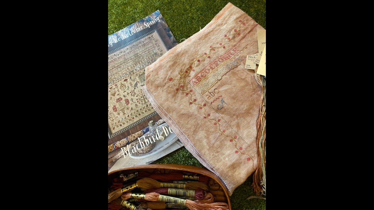 fireside & fairytale:  Flosstube no. 24 - Blackbird Samplers, Blackwork , Assisi Embroidery