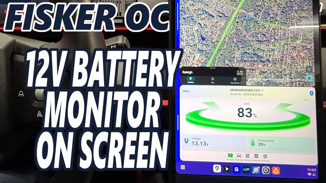 Fisker Ocean - On Screen 12V Battery Monitor