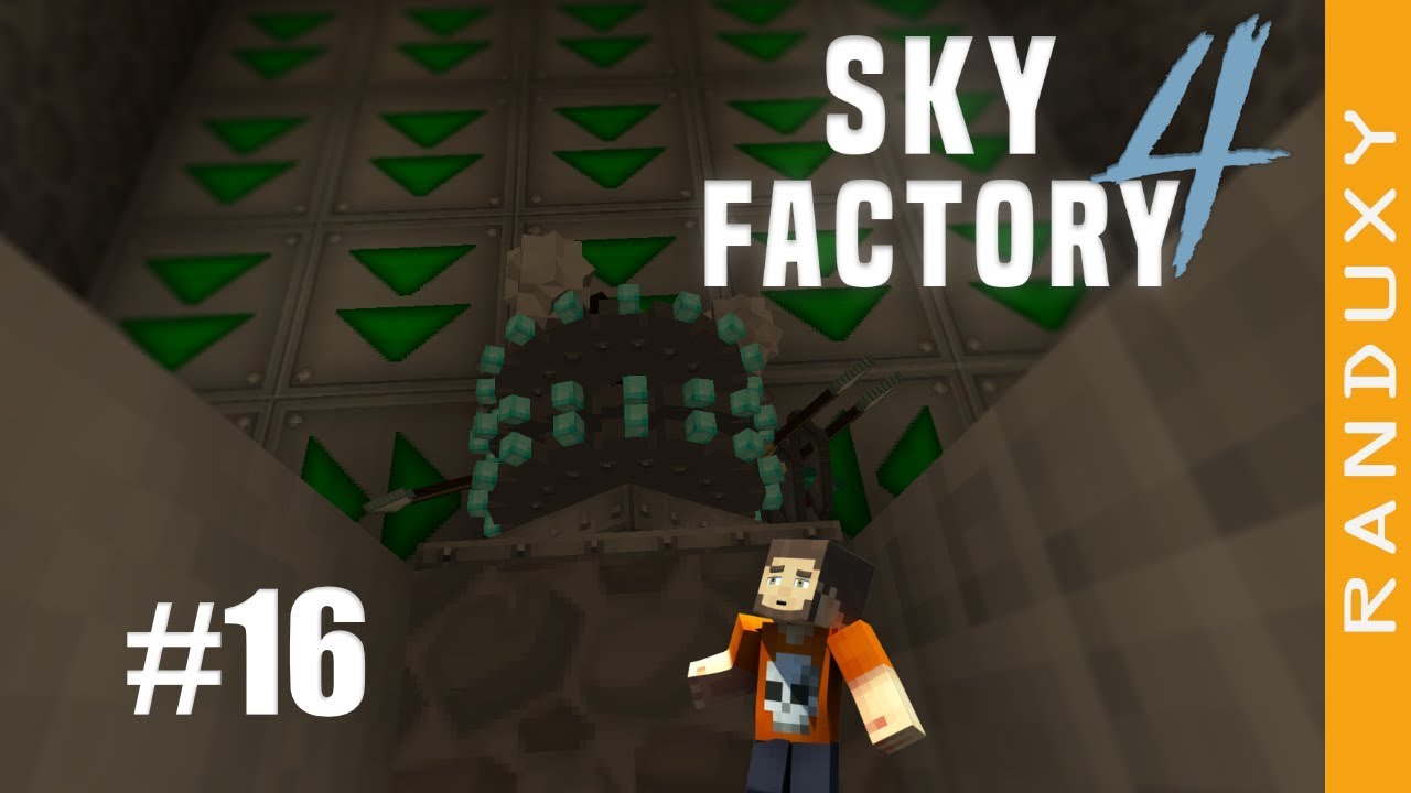 SkyFactory 4 - Ep.16 - “Mob Grinding Utilities” to farm Ender Pearls, an Osmium Sapling.