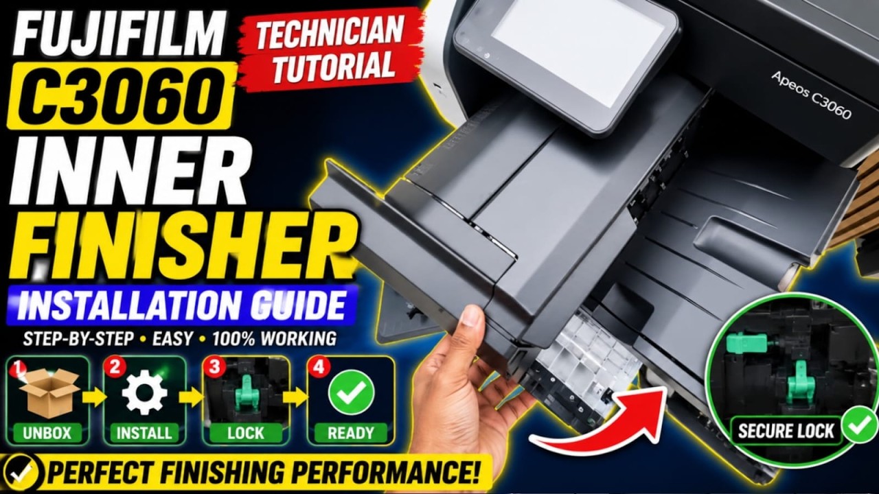 🔧 Fujifilm C3060 Inner Finisher Installation Guide | Technician Tutorial