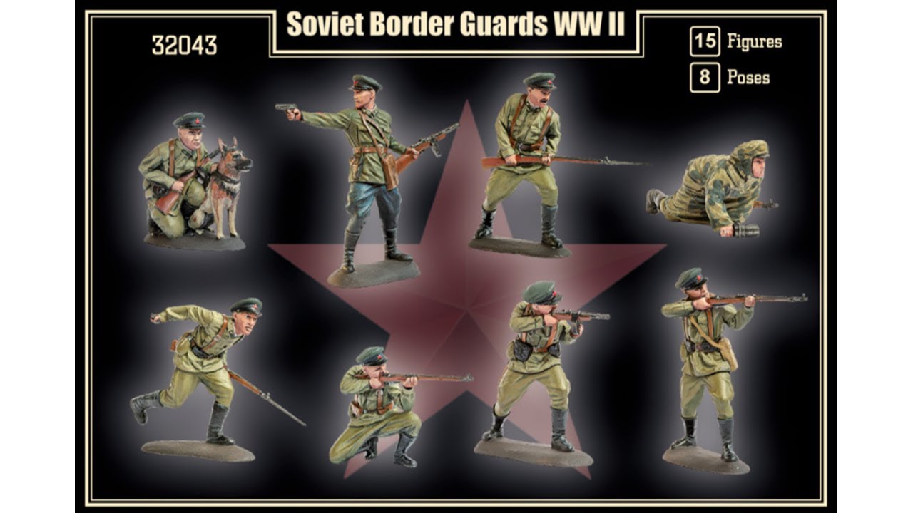 Unboxing MARS FIGURES 32043 - 1/32 - Soviet Border Guards WW II 15 Figures