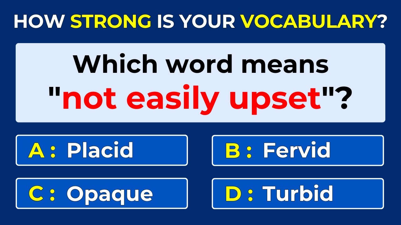 How Strong Is Your Vocabulary? Can You Score 30/30? Word Definitions | #challenge 65