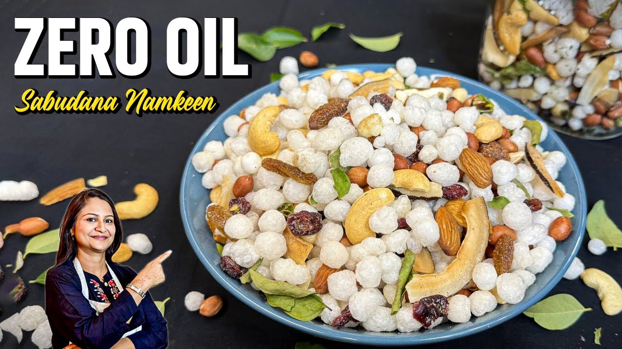 Zero-Oil Sabudana Namkeen | Navratri Special | Diwali Snacks Recipe | Healthy Snacks | Quick Snacks