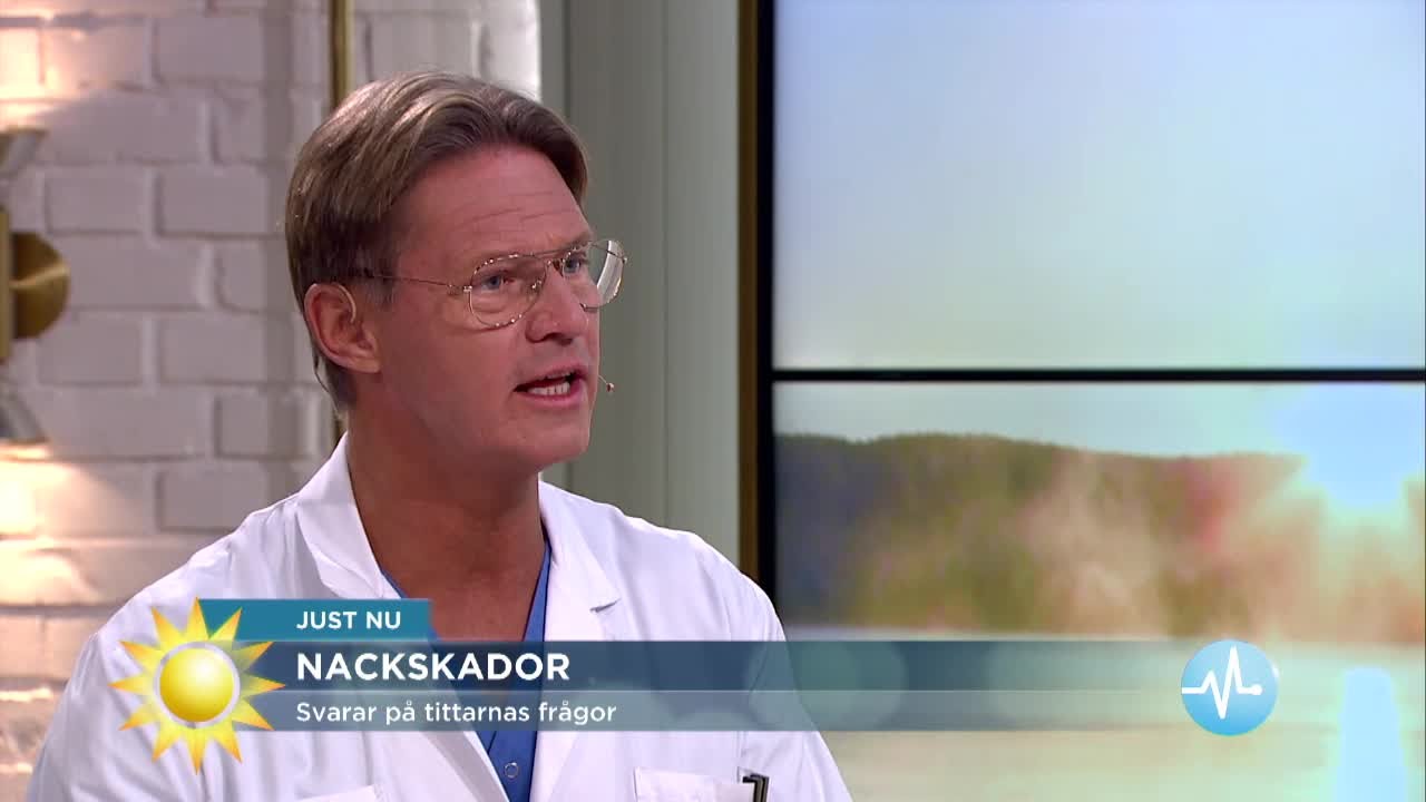 Doktor Mikael svarar på tittarnas frågor om nackskador - Nyhetsmorgon (TV4)
