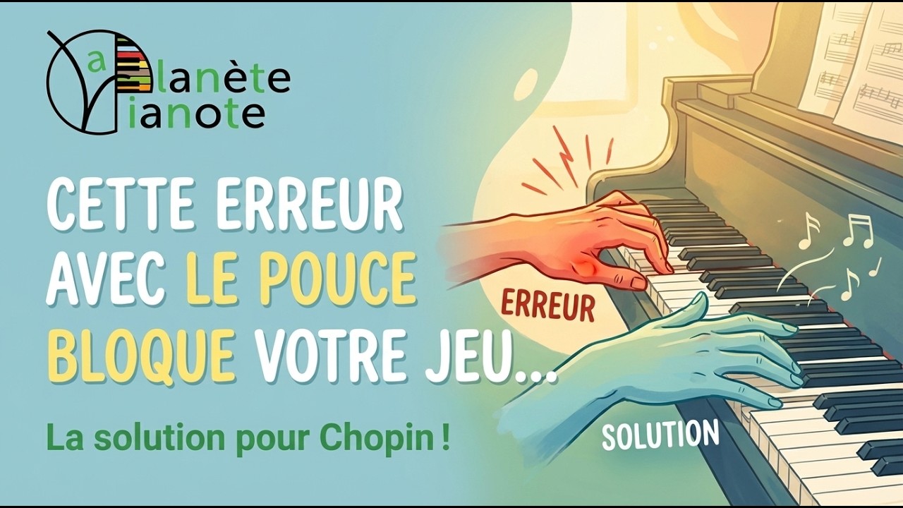 Cette erreur avec le pouce bloque votre jeu au piano #piano #Chopin #nocturne