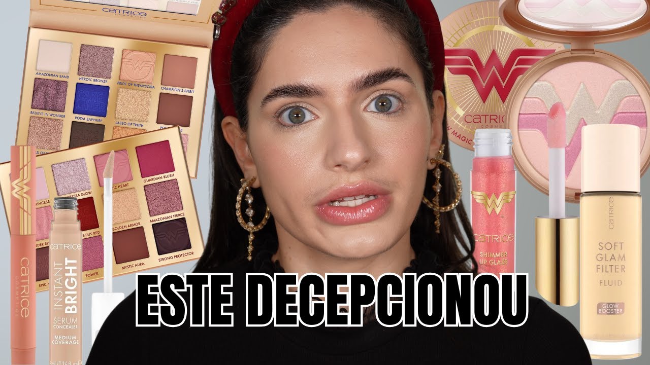 testei makes da MULHER MARAVILHA com a CATRICE - Vale a compra?