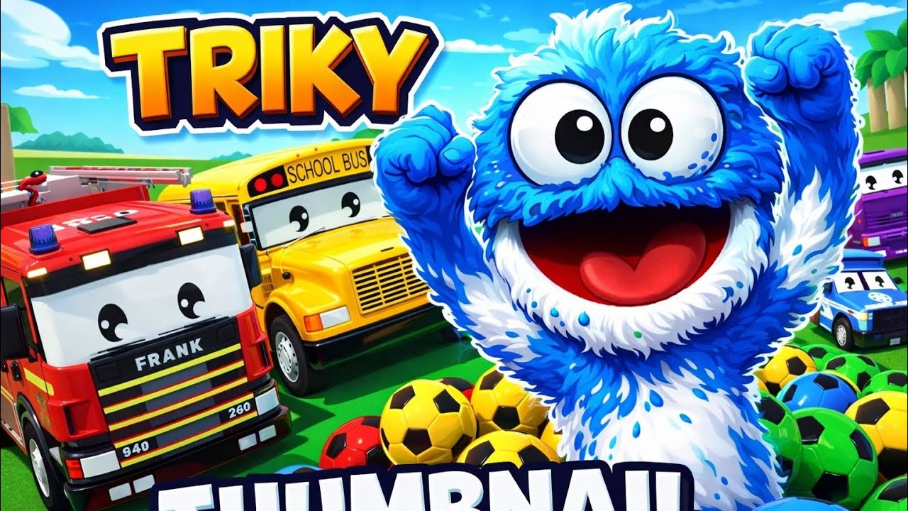 Triky Color Balls Challenge 🚗🚌 | Learn Colors with Cartoon Vehicles
