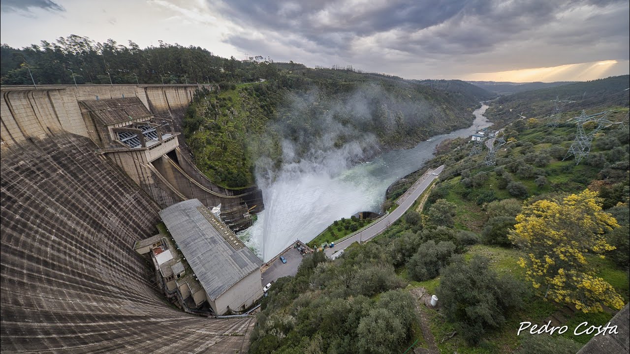 Descarga de fundo na Barragem de Castelo do Bode - Fevereiro de 2021