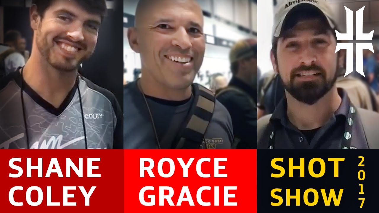 Royce Gracie, Shane Coley, & John Lovell at SHOT Show 2017
