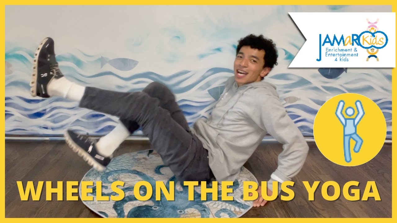 Wheels on the Bus Yoga | Kids Musical Yoga | JAMaROO Kids Educational Video