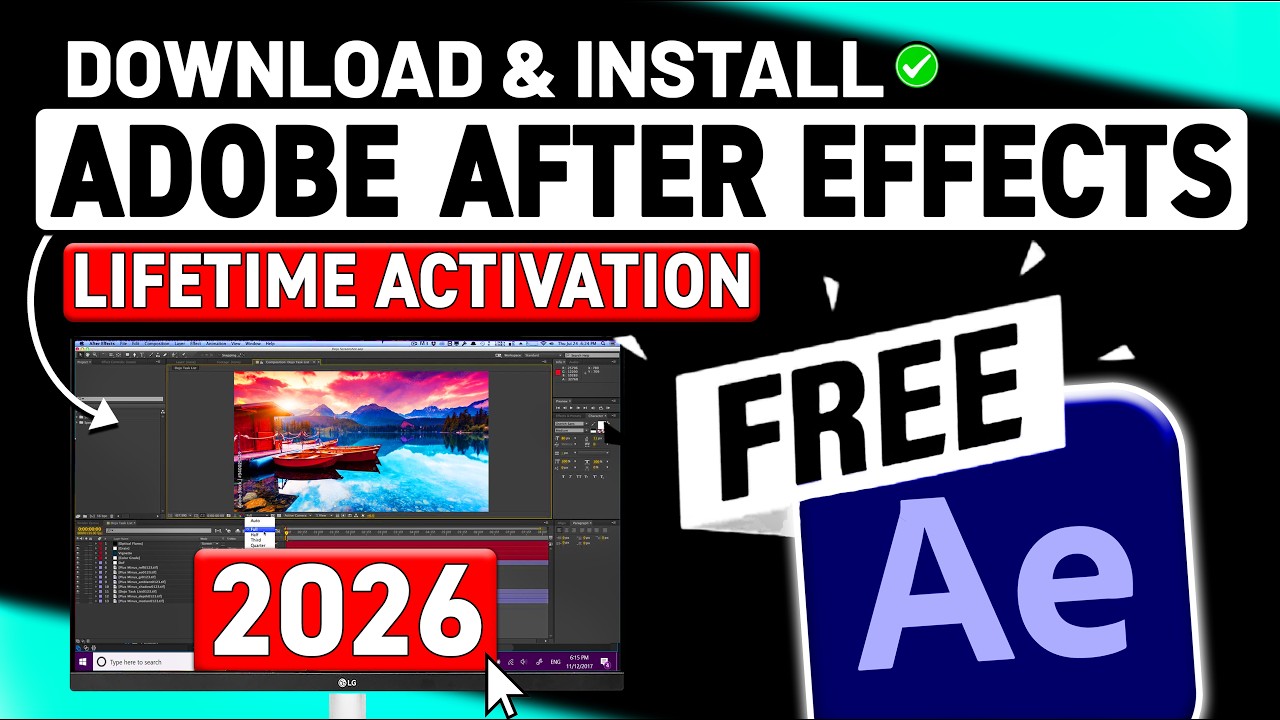 Как бесплатно скачать Adobe After Effects на ПК, Mac и ноутбук (2026) Скачать After Effects беспл...