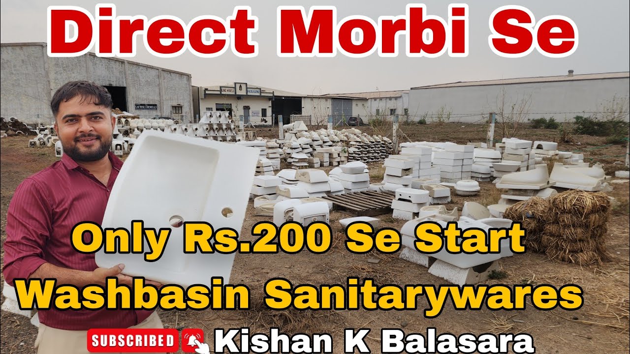 Cheapest Wash Basin & Sanitaryware | One Piece, Wall Hung | Morbi Factory Rate