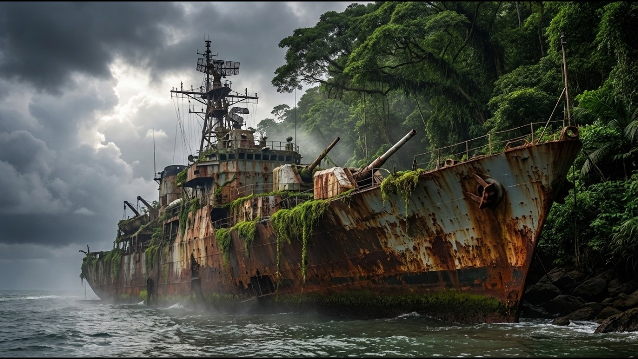 Lost Warship Found Near Jungle Coast (ASMR)— Rusting Since Decades