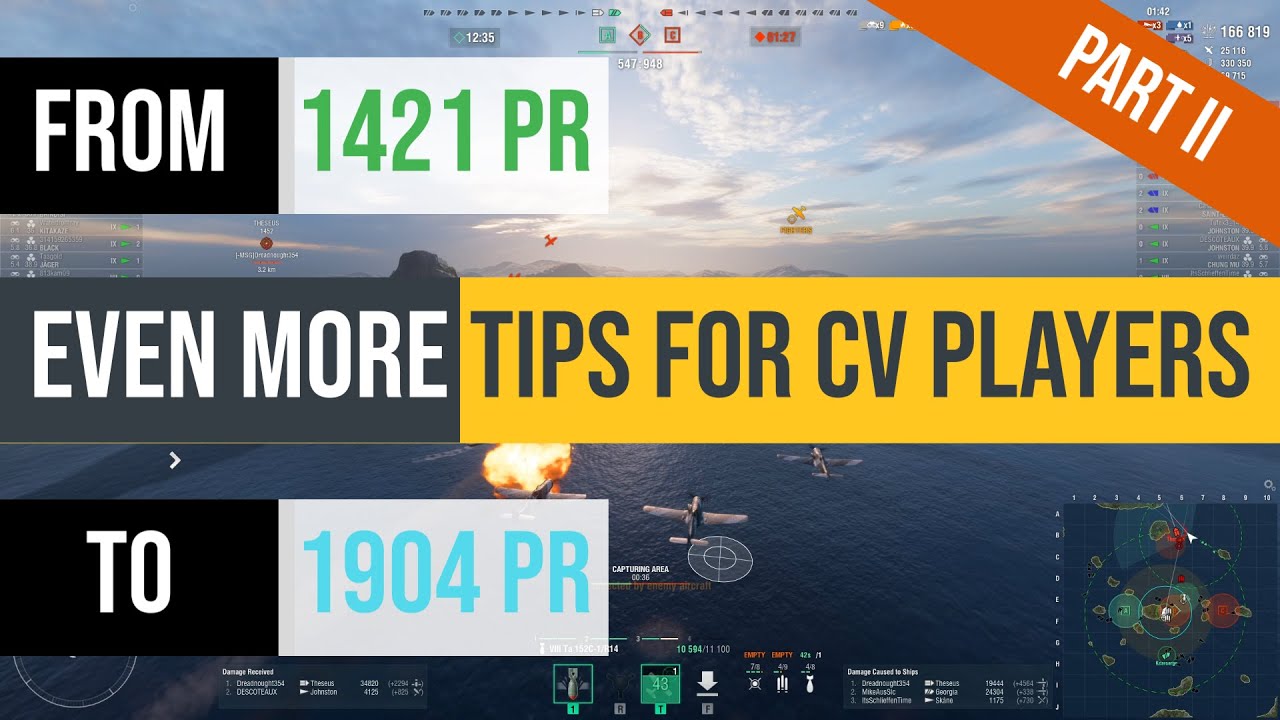 Top 10 TIPS for Aircraft Carrier Beginners PART 2! World of Warships CV Gameplay guide