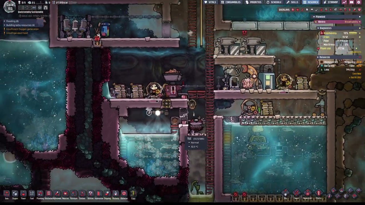 Oxygen Not Included &mdash; Сомнительная устойчивость &mdash; Цикл 100&ndash;110 &mdash; Улучшаем!