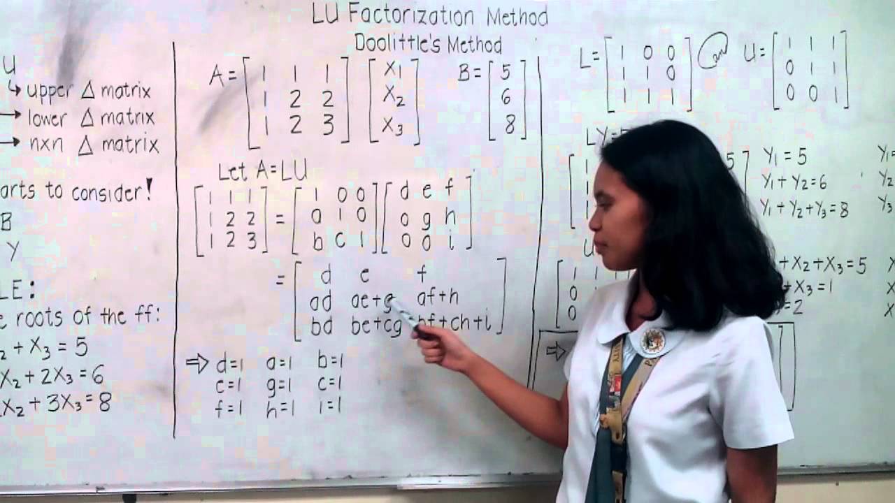 LU Factorization Method Tutorial (using Doolittle's Method)