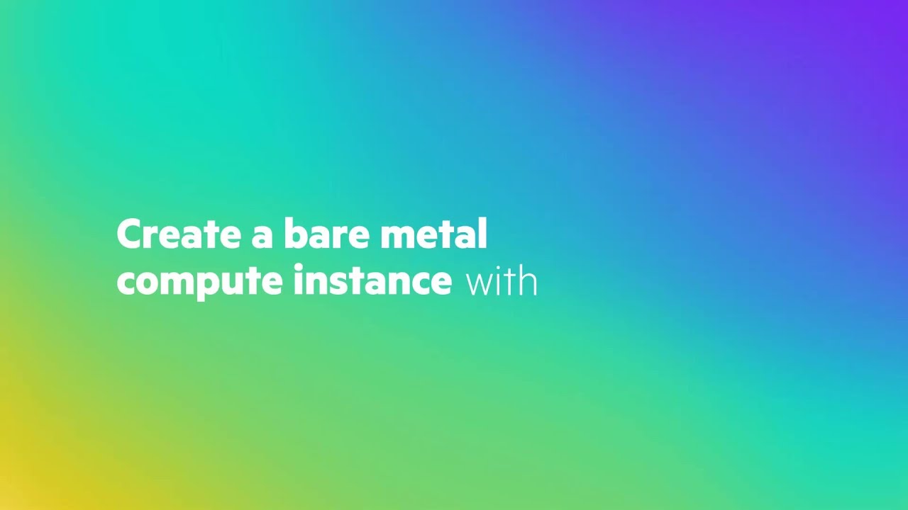 Create a bare metal compute instance with HPE GreenLake for Private Cloud Enterprise