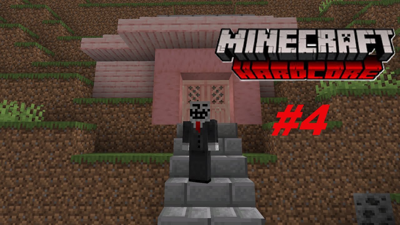 Buduję domek z różowego drewna | Minecraft hardcore #4