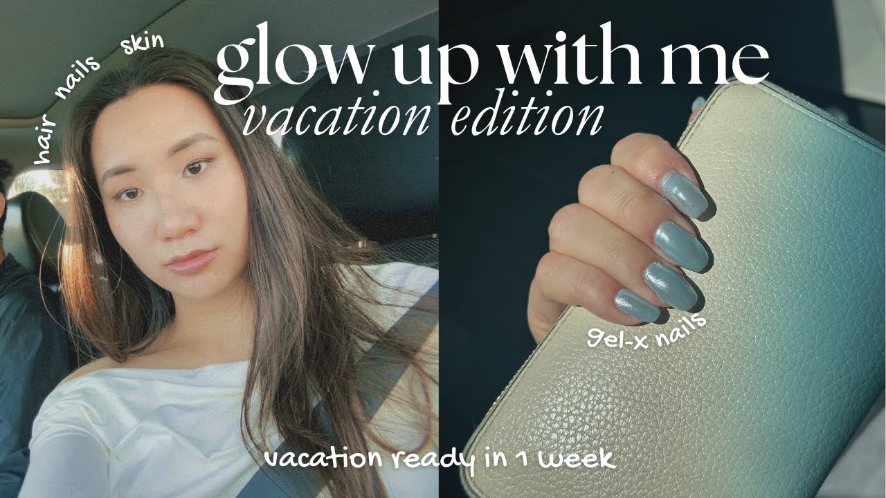 the ultimate pre-trip glow up ✈️💖 beauty errands, self-care, DIY nail extensions