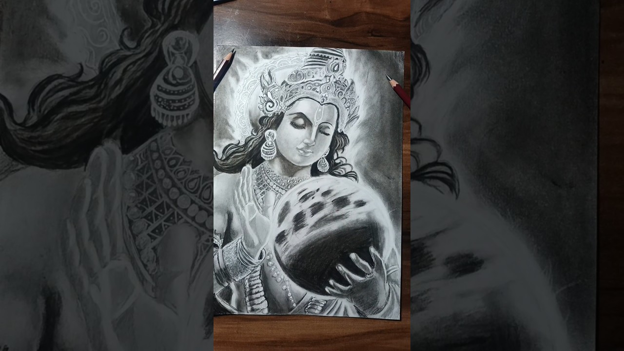 Krishna ji Drawing 
