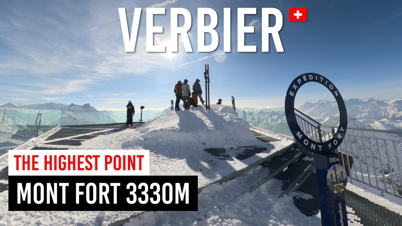 Visiting THE HIGHEST POINT of the resort MONT FORT 3330M in Verbier 4 Vallées [Subtitles].