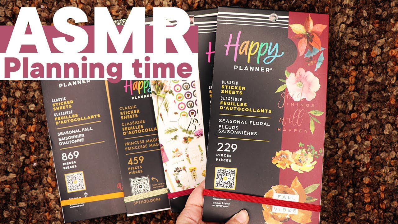 АСМР Мої стікери, наліпки від The Happy Planner | ASMR My new sticker books. Triggers. Tapping