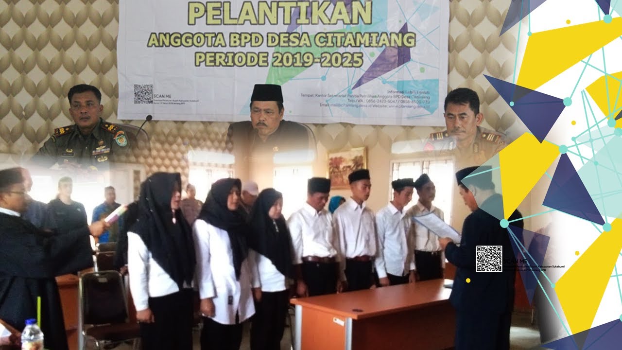 Dokumentasi Pelantikan Anggota BPD Desa Citamiang Periode 2019-2025 Kec. Purabaya Kab. Sukabumi