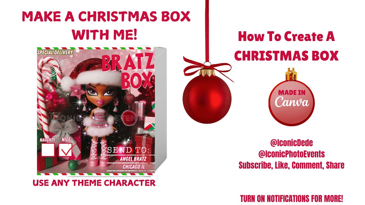 How to create a Christmas Box Label in #Canva