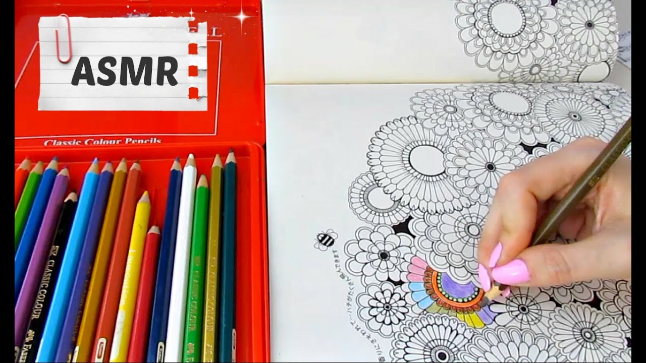 ASMR - Pencil sharpening and coloring sounds (Whisper)