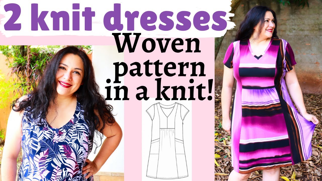A woven dress SEWN EASIER..... WITH A KNIT. My faves: Celeste & Tallinn (Itch to Stitch)