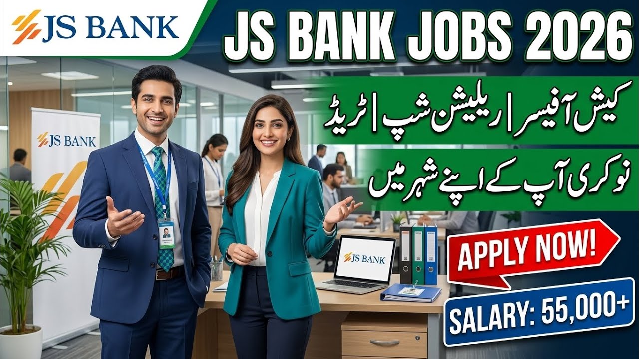JS Bank Teller Jobs 2026 Pakistan | Male Female Apply Online