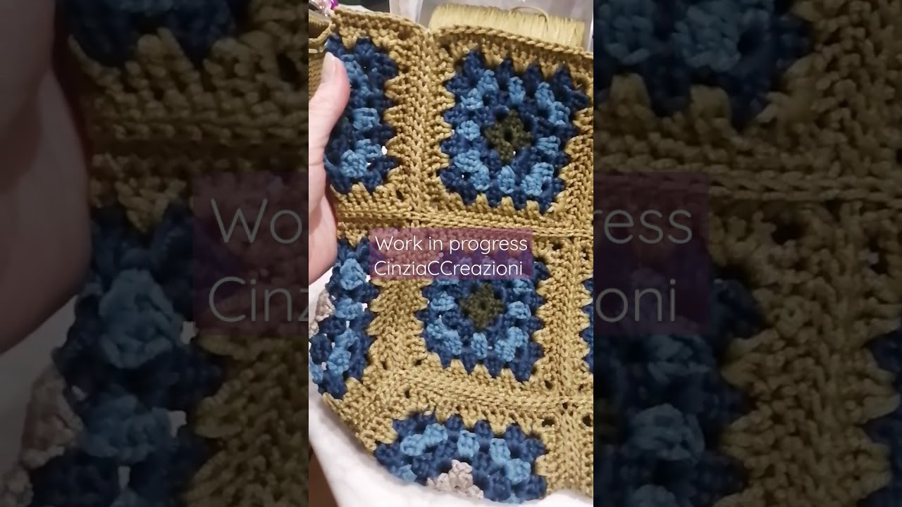 borsa granny con tracolla lunga #CinziaCCreazioni  #Borsagrannysquare #borse #fattoamano
