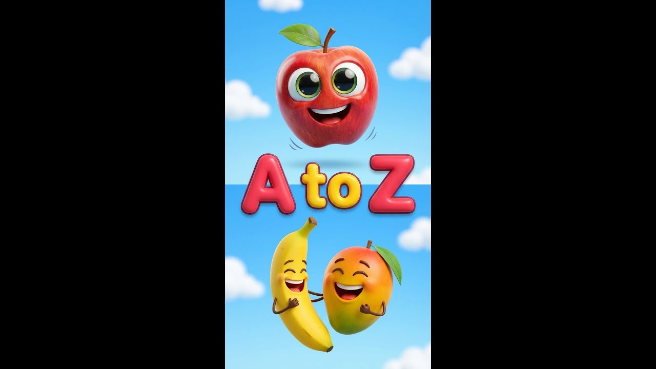 🍎 A to Z Fruits Name | Learn Fruit Names for Kids! 🍌 