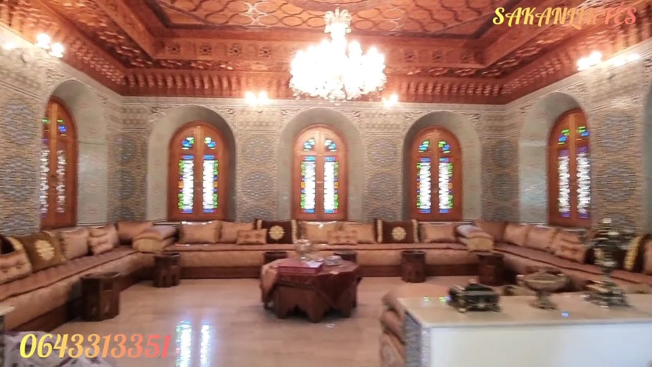 فيلا فخمة بواجهتين للبيع بالأثاث بفاس طريق ايموزار قرب مصحة الكوثر VILLA LUXUEUX À VENDRE À FÉS