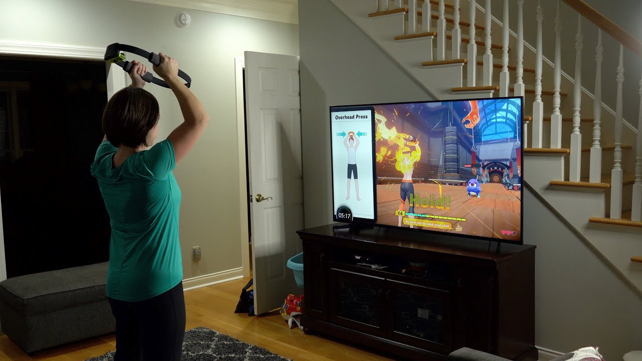Распаковка и первая попытка Nintendo RingFit Adventure