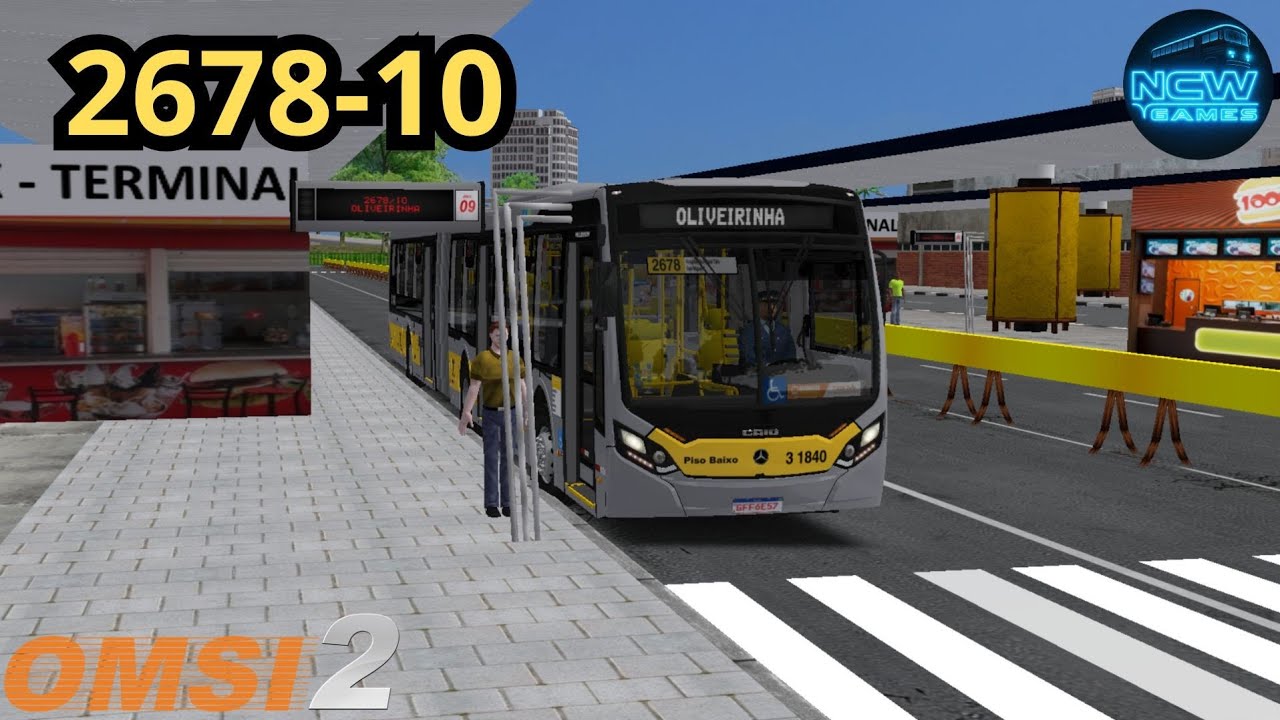 OMSI 2 | Linha 2678-10 Terminal Parque Dom Pedro II x Oliveirinha | Mapa Norte Sul Fictício