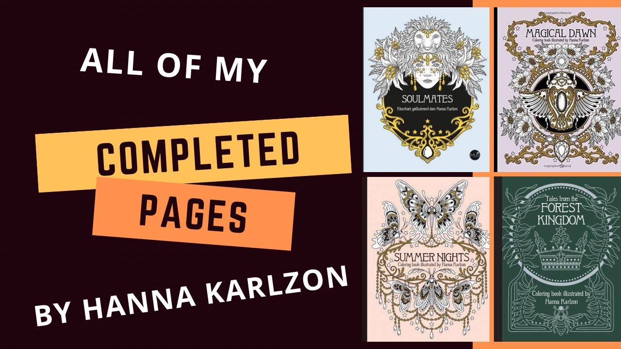 All of my completed pages by Hanna Karlzon
