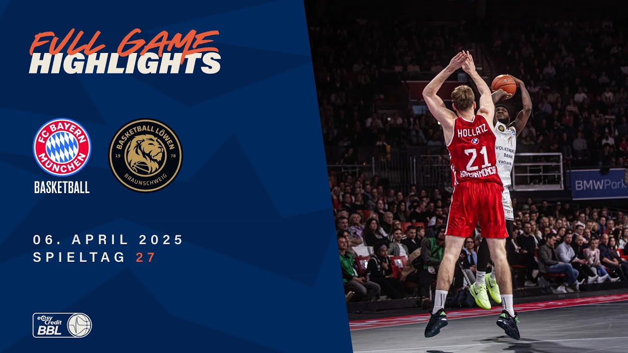 FC Bayern München Basketball vs. Basketball Löwen Braunschweig - Full Game Highlights - Spieltag 27