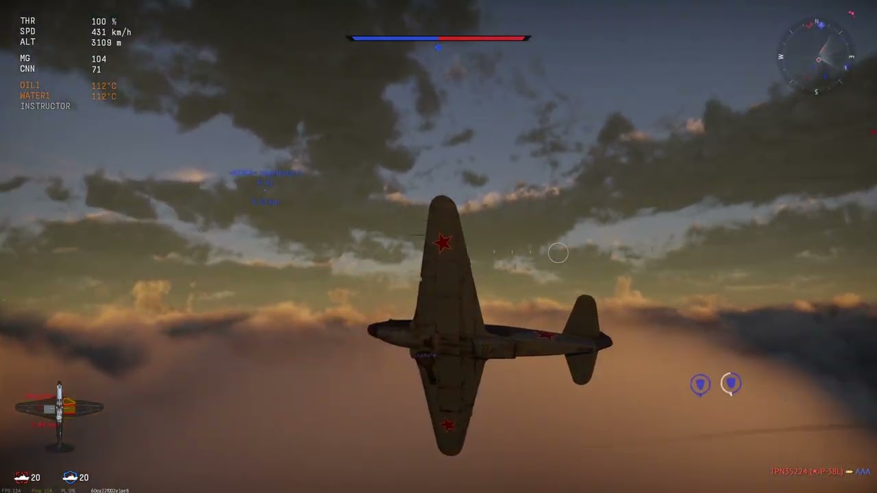 Yak 9U vs F8F-1 low visibility dogfight #warthunder #dogfight #gaming #aviation #automobile