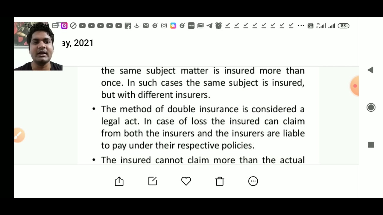 PRINCIPLES AND PRACTICE OF INSURANCE || Reinsurance and double insurance